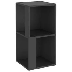VidaXL Armoire d'angle Gris 33x33x67 cm Aggloméré