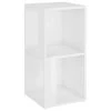 VidaXL Armoire d'angle Blanc brillant 33x33x67 cm Aggloméré