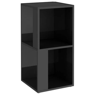 VidaXL Armoire d'angle Gris brillant 33x33x67 cm Aggloméré 1 VidaXL Armoire d'angle Gris brillant 33x33x67 cm Aggloméré