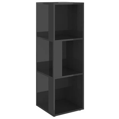 VidaXL Armoire d'angle Gris brillant 33x33x100 cm Aggloméré 1 VidaXL Armoire d'angle Gris brillant 33x33x100 cm Aggloméré