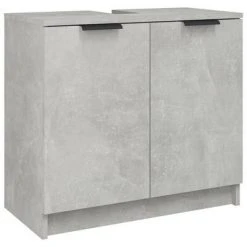 VidaXL Armoire de bain Gris béton 64,5x33,5x59 cm Bois d'ingénierie