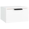 VidaXL Table de chevet murale Blanc 34x30x20 cm