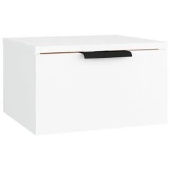 VidaXL Table de chevet murale Blanc 34x30x20 cm