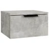 VidaXL Table de chevet murale Gris béton 34x30x20 cm