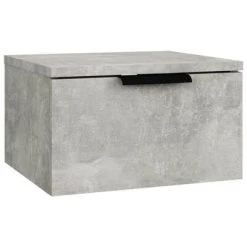 VidaXL Table de chevet murale Gris béton 34x30x20 cm