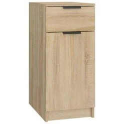VidaXL Armoire de bureau Chêne sonoma 33,5x50x75 cm Bois d'ingénierie