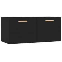 VidaXL Armoire murale Noir 80x35x36,5 cm Bois d'ingénierie