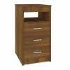 VidaXL Armoire à tiroirs Chêne marron 40x50x76 cm Bois d'ingénierie