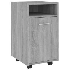 VidaXL Armoire appoint à roues Sonoma gris 33x38x60 cm