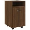 VidaXL Armoire appoint à roues Chêne marron 33x38x60 cm