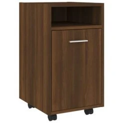VidaXL Armoire appoint à roues Chêne marron 33x38x60 cm
