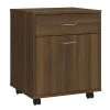 VidaXL Armoire roulante Chêne marron 45x38x54 cm Bois d'ingénierie
