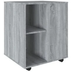 VidaXL Armoire roulante Sonoma gris 60x53x72 cm Bois d'ingénierie