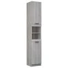 VidaXL Armoire de bain Sonoma gris 32x34x188,5 cm Bois d'ingénierie