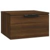 VidaXL Table de chevet murale Chêne marron 34x30x20 cm
