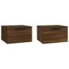 VidaXL Tables de chevet murales 2 pcs Chêne marron 34x30x20 cm