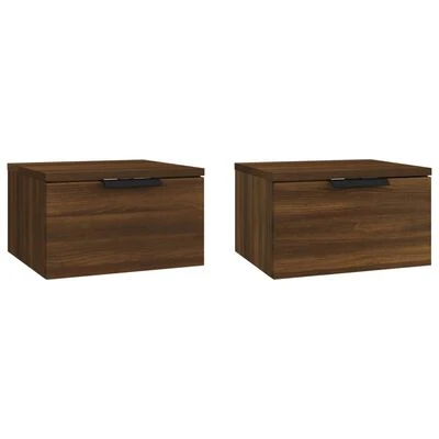 VidaXL Tables de chevet murales 2 pcs Chêne marron 34x30x20 cm 1 VidaXL Tables de chevet murales 2 pcs Chêne marron 34x30x20 cm