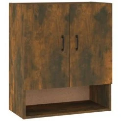 VidaXL Armoire murale Chêne fumé 60x31x70 cm Bois d'ingénierie
