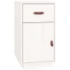 VidaXL Armoire de bureau Blanc 40x50x75 cm Bois massif de pin