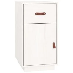 VidaXL Armoire de bureau Blanc 40x50x75 cm Bois massif de pin