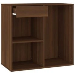 VidaXL Armoire cosmétique Chêne marron 80x40x75 cm Bois d'ingénierie