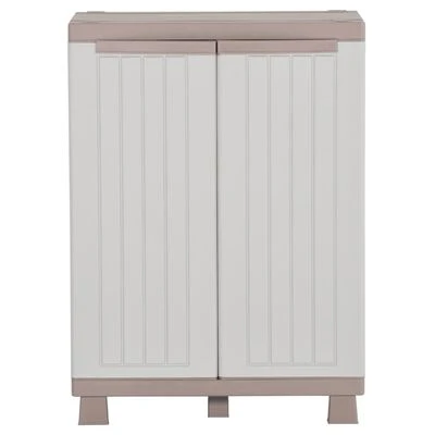VidaXL Armoire de rangement et 2 portes 68x39x91,5 cm Gris clair/beige 3 VidaXL Armoire de rangement et 2 portes 68x39x91,5 cm Gris clair/beige â Image 3