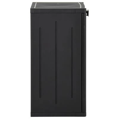 VidaXL Armoire de rangement de jardin Noir 65x45x88 cm PP Rotin 3 VidaXL Armoire de rangement de jardin Noir 65x45x88 cm PP Rotin – Image 3