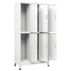 VidaXL Armoire à casier avec 6 compartiments Acier 90x45x180 cm Gris -Casiers Soldes Boutique image 3 20156