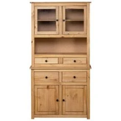 VidaXL Buffet haut 93x40,5x180 cm Pin Gamme Panama -Casiers Soldes Boutique image 3 282700
