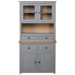VidaXL Buffet haut Gris 93x40,5x180 cm Pin Gamme Panama -Casiers Soldes Boutique image 3 282701