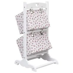 VidaXL Support à panier 2 niveaux Fleurs 35x35x72 cm Bois 8 VidaXL Support à panier 2 niveaux Fleurs 35x35x72 cm Bois -Casiers Soldes Boutique image 3 284258