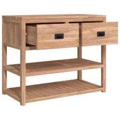 VidaXL Armoire de salle de bain 90x45x75 cm Bois de teck solide -Casiers Soldes Boutique image 3 320453