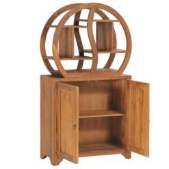 VidaXL Armoire avec étagère Yin Yang 70x30x130 cm Bois de teck massif 8 VidaXL Armoire avec étagère Yin Yang 70x30x130 cm Bois de teck massif -Casiers Soldes Boutique image 3 320774