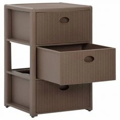 VidaXL Commode à 3 tiroirs Taupe 40x40x60 cm -Casiers Soldes Boutique image 3 327424