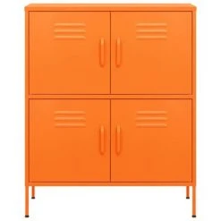 VidaXL Armoire de rangement Orange 80x35x101,5 cm Acier -Casiers Soldes Boutique image 3 336138