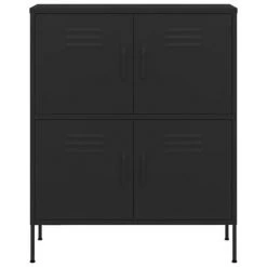 VidaXL Armoire de rangement Noir 80x35x101,5 cm Acier -Casiers Soldes Boutique image 3 336142
