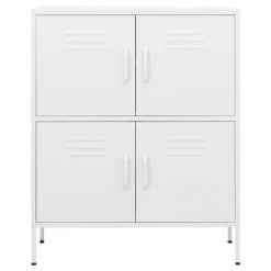 VidaXL Armoire de rangement Blanc 80x35x101,5 cm Acier 8 VidaXL Armoire de rangement Blanc 80x35x101,5 cm Acier -Casiers Soldes Boutique image 3 336143