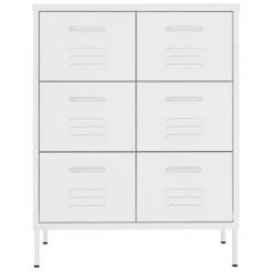 VidaXL Armoire à tiroirs Blanc 80x35x101,5 cm Acier 8 VidaXL Armoire à tiroirs Blanc 80x35x101,5 cm Acier -Casiers Soldes Boutique image 3 336152