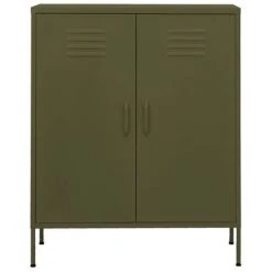 VidaXL Armoire de rangement Vert olive 80x35x101,5 cm Acier -Casiers Soldes Boutique image 3 336162