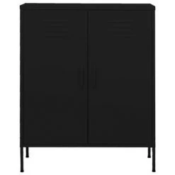 VidaXL Armoire de rangement Noir 80x35x101,5 cm Acier -Casiers Soldes Boutique image 3 336169