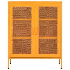 VidaXL Armoire de rangement Jaune moutarde 80x35x101,5 cm Acier 8 VidaXL Armoire de rangement Jaune moutarde 80x35x101,5 cm Acier -Casiers Soldes Boutique image 3 336173