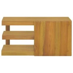 VidaXL Armoire murale de salle de bain 60x45x30 cm Bois de teck solide -Casiers Soldes Boutique image 3 338255