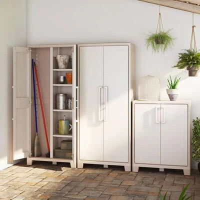 Keter Armoire de rangement et étagères Gulliver Beige et marron 182 cm 3 Keter Armoire de rangement et étagères Gulliver Beige et marron 182 cm – Image 3