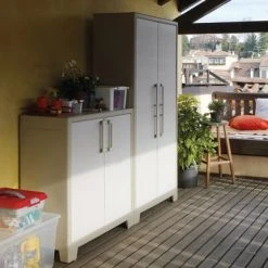 Keter Armoire de rangement basse Gulliver Beige et marron 100 cm 8 Keter Armoire de rangement basse Gulliver Beige et marron 100 cm -Casiers Soldes Boutique image 3 434764