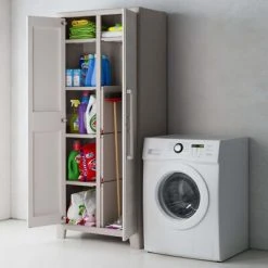 Keter Armoire de rangement polyvalente Gulliver Beige et marron 182 cm -Casiers Soldes Boutique image 3 434765