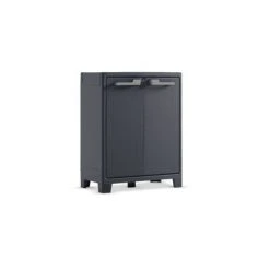 Keter Armoire de rangement basse Moby Gris graphite 100 cm -Casiers Soldes Boutique image 3 434767