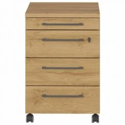 Germania Armoire sur roulettes GW-Agenda 42x49x61 cm Graphite/chêne -Casiers Soldes Boutique image 3 438416