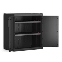 Keter Armoire de rangement basse Detroit XL Noir 5 Keter Armoire de rangement basse Detroit XL Noir -Casiers Soldes Boutique image 3 440921