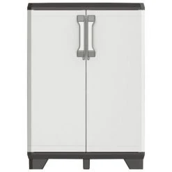 Keter Armoire de rangement basse Gear Noir et gris 97 cm -Casiers Soldes Boutique image 3 46637