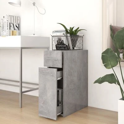 VidaXL Armoire d'apothicaire Gris béton 20x45,5x60 cm Aggloméré 3 VidaXL Armoire d'apothicaire Gris béton 20x45,5x60 cm Aggloméré – Image 3